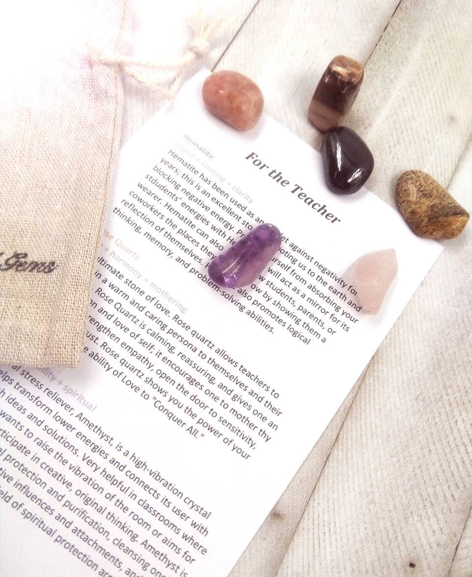 Crystal Gift Set for Teachers - Gratitude and Inspiration Collection