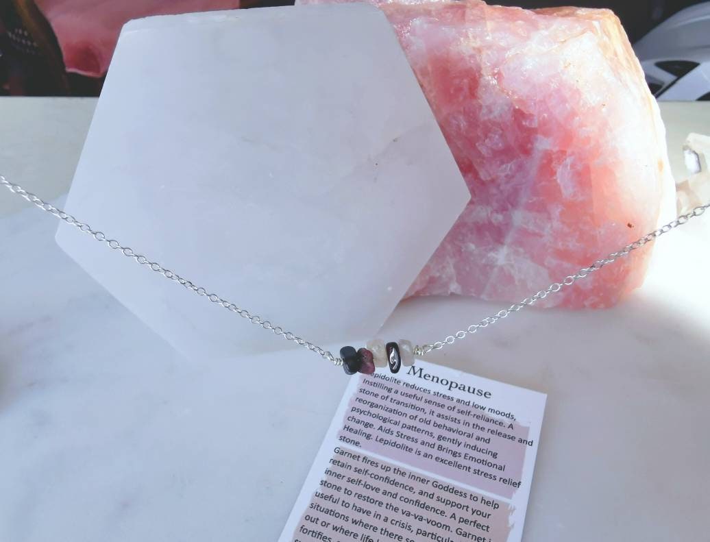 Empowerment and Renewal Menopause Crystal Necklace