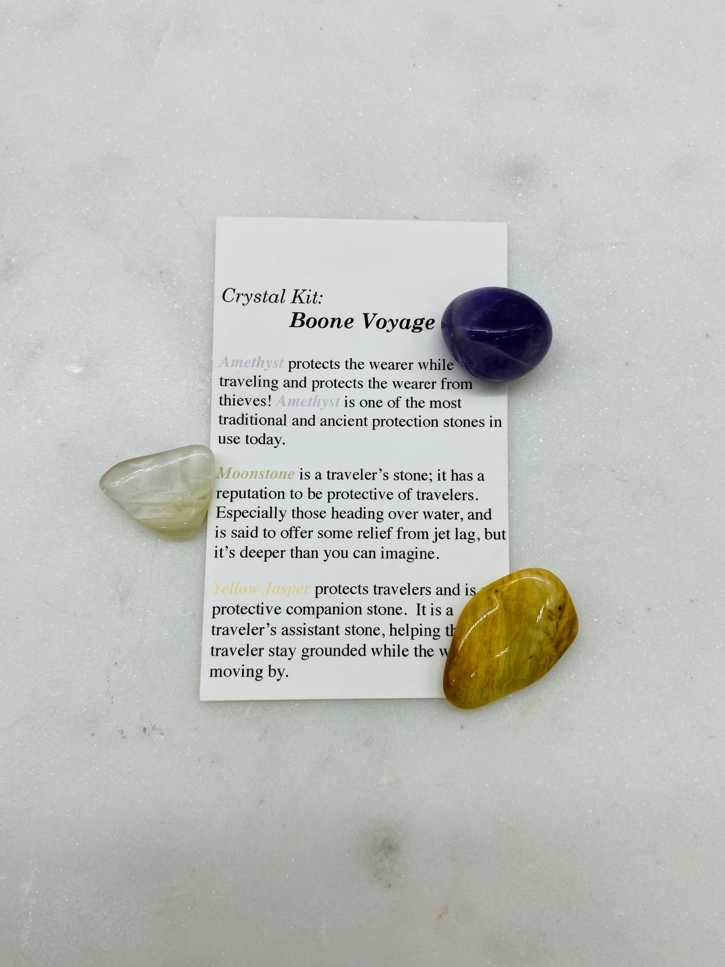 Bonne Voyage Crystal Kit - Intentional Travel Affirmation