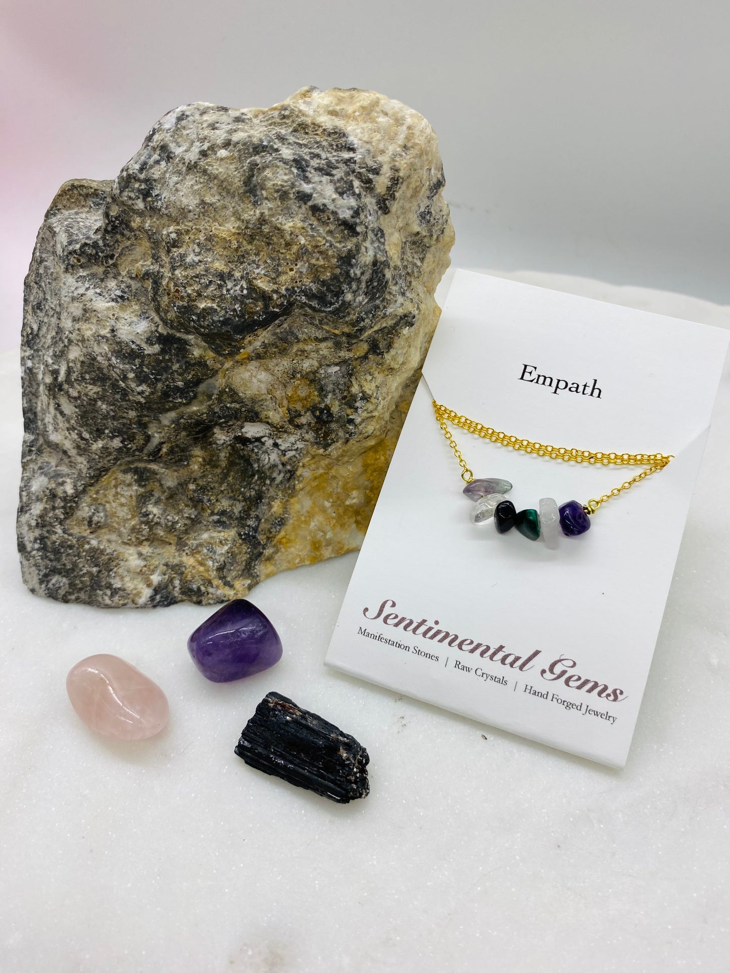 Empath Protection Crystal Necklace - Nurturing Serenity Collection