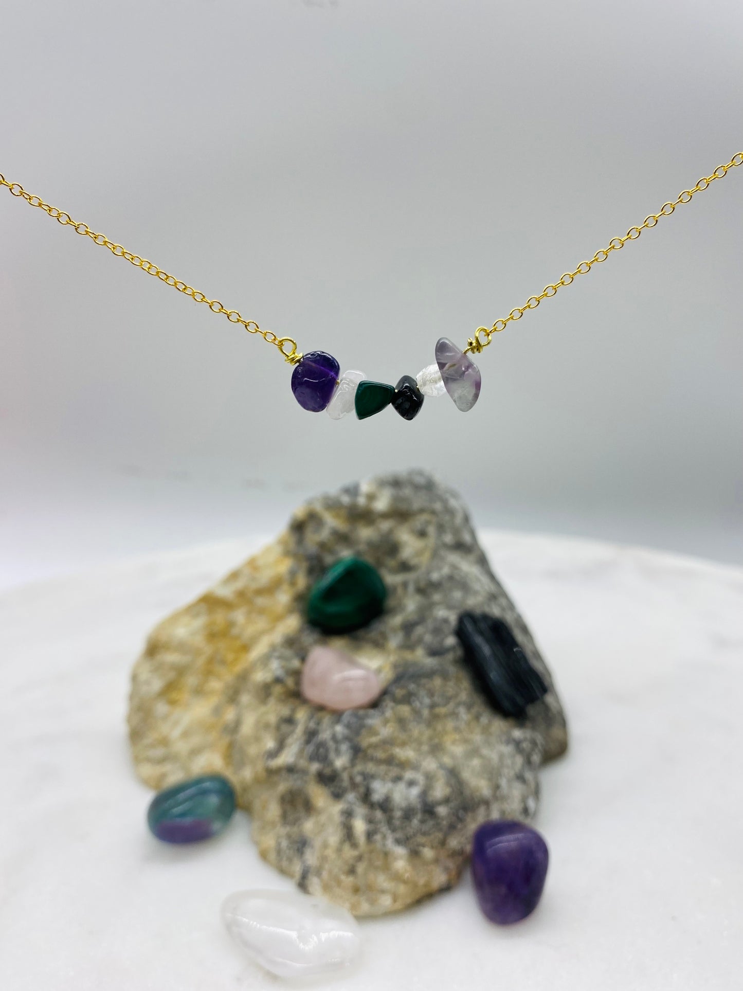Empath Protection Crystal Necklace - Nurturing Serenity Collection
