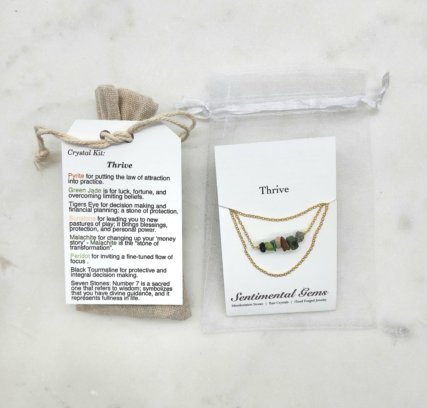 Thrive Crystal Necklace - Empowerment Collection