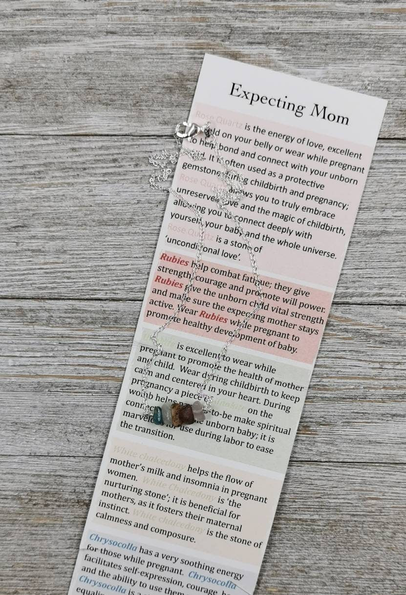 Affirmation Crystal Necklace for Expecting Moms