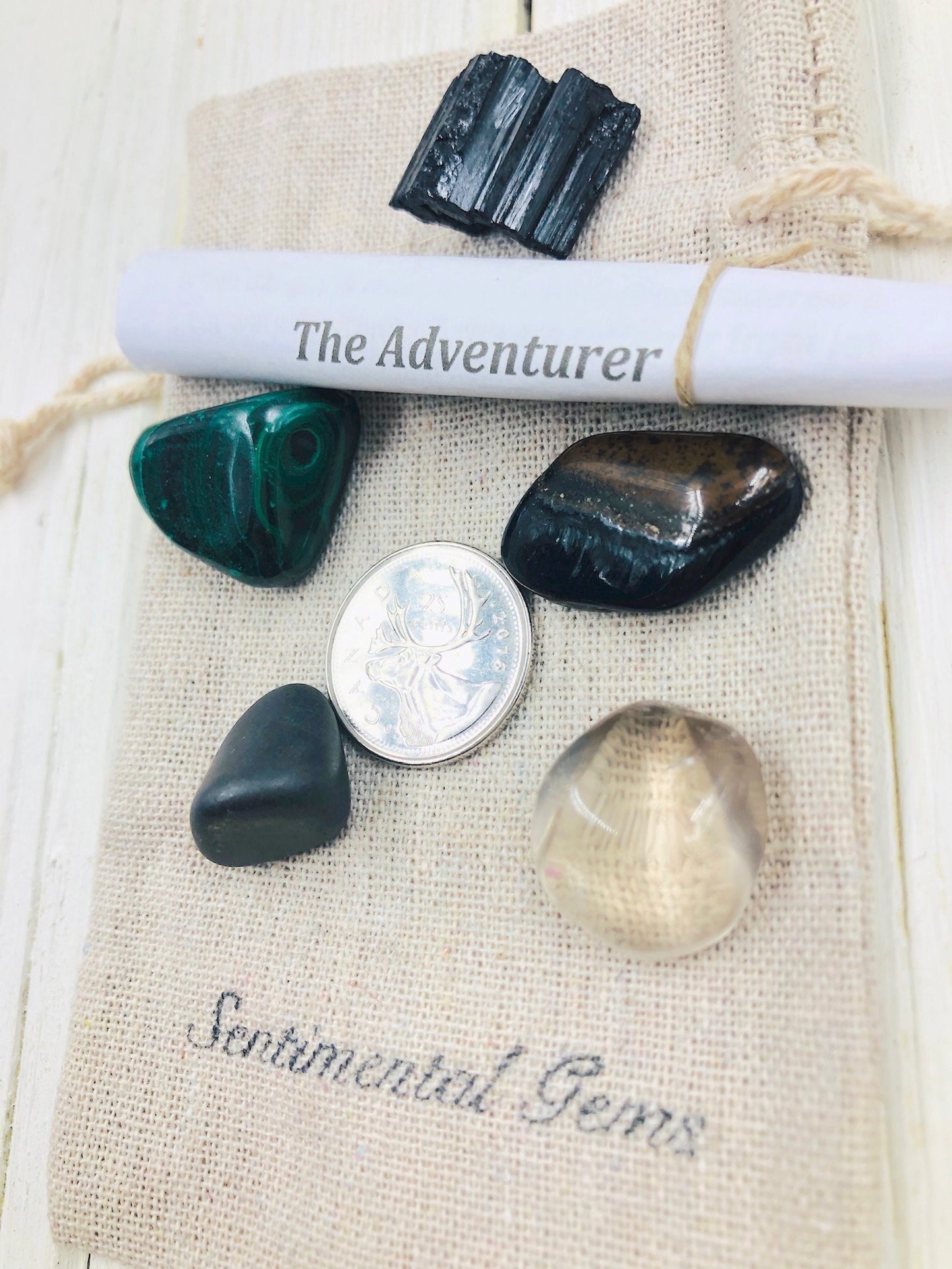 Affirmation Crystals for Travelers Gift Set