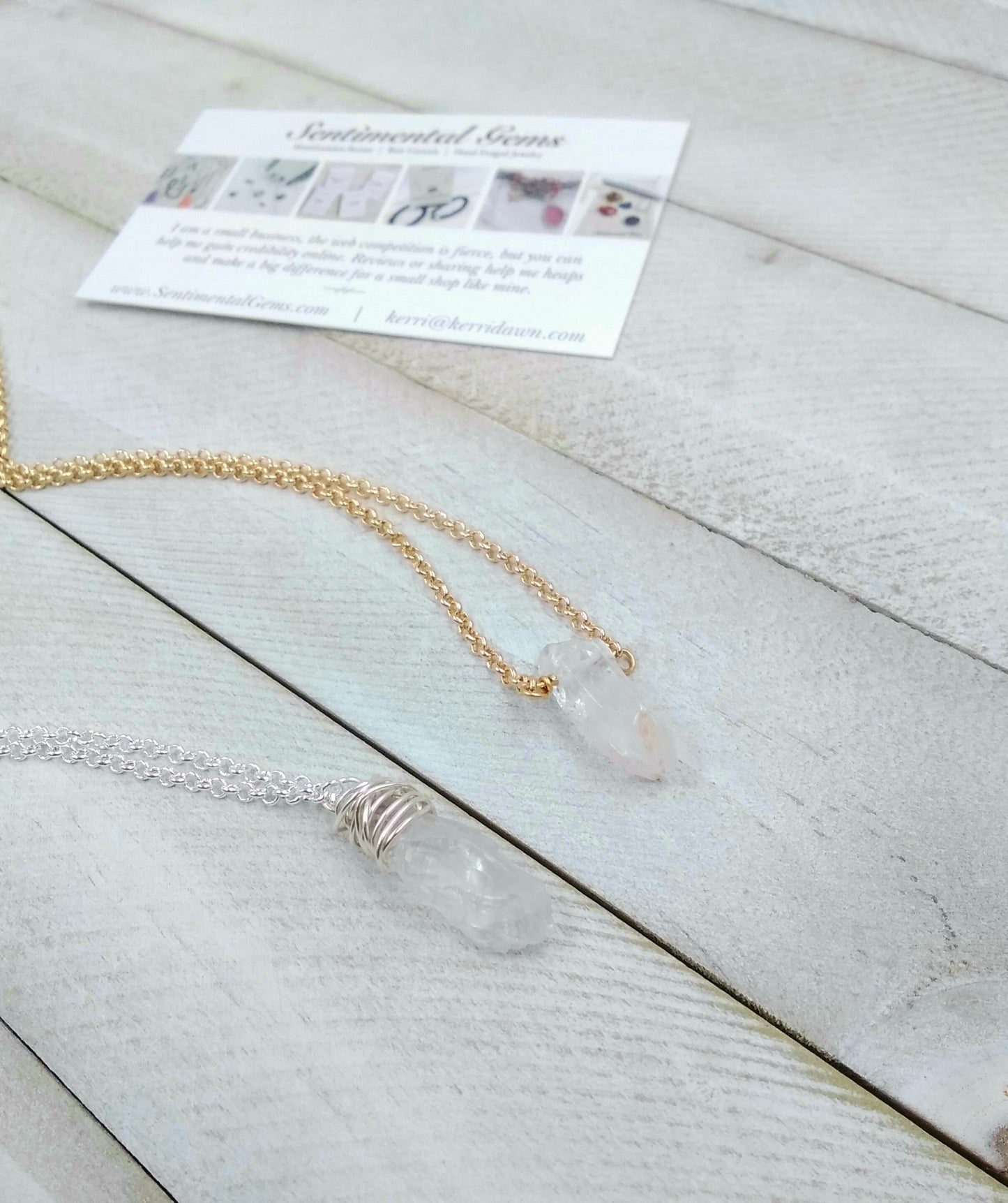 Raw Clear Quartz Necklace - Clarity and Focus Collection