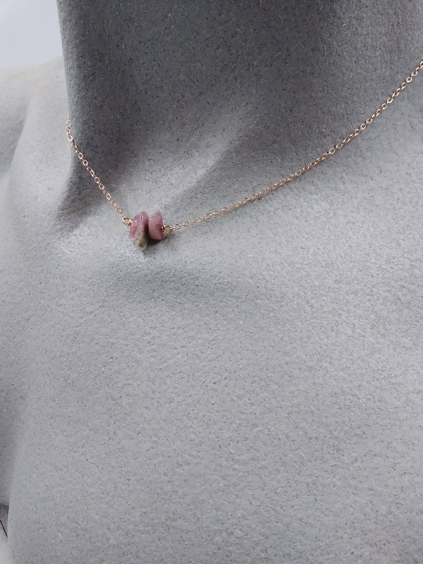 Pink Tourmaline Necklace - October Birthstone Affirmation
