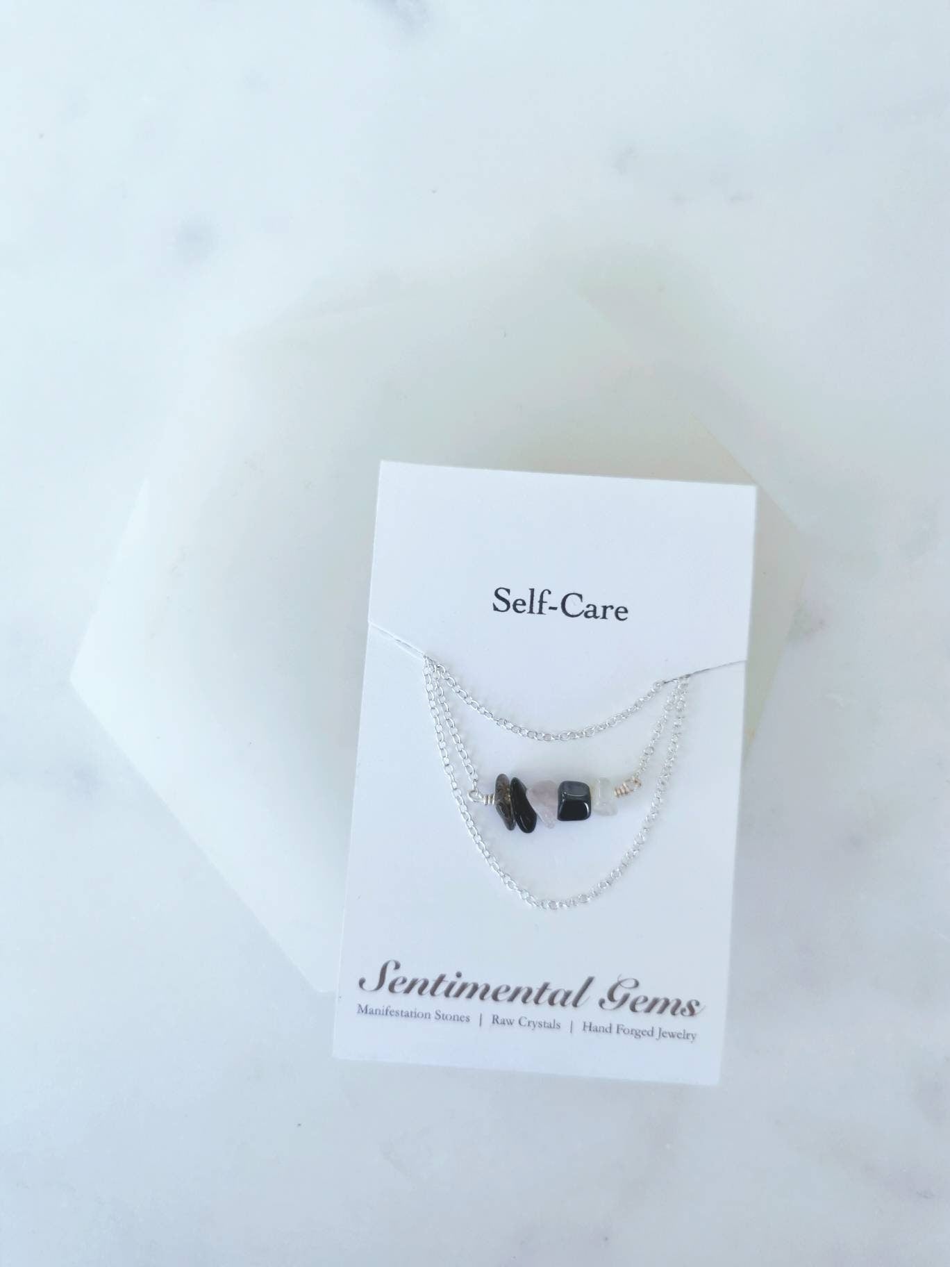 Sentimental Gems Self-Care Crystal Necklace