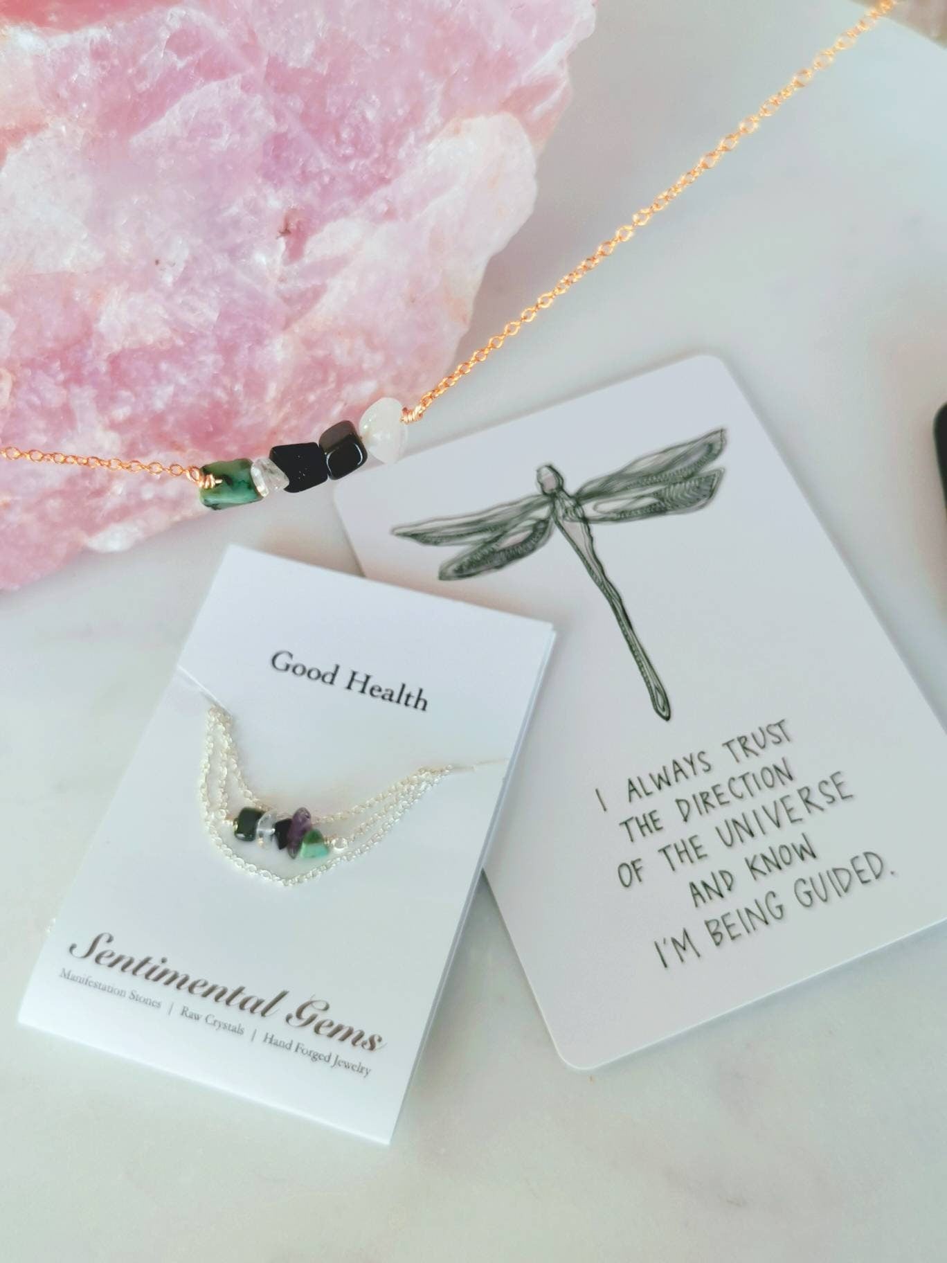Sentimental Gems Good Health Crystal Necklace