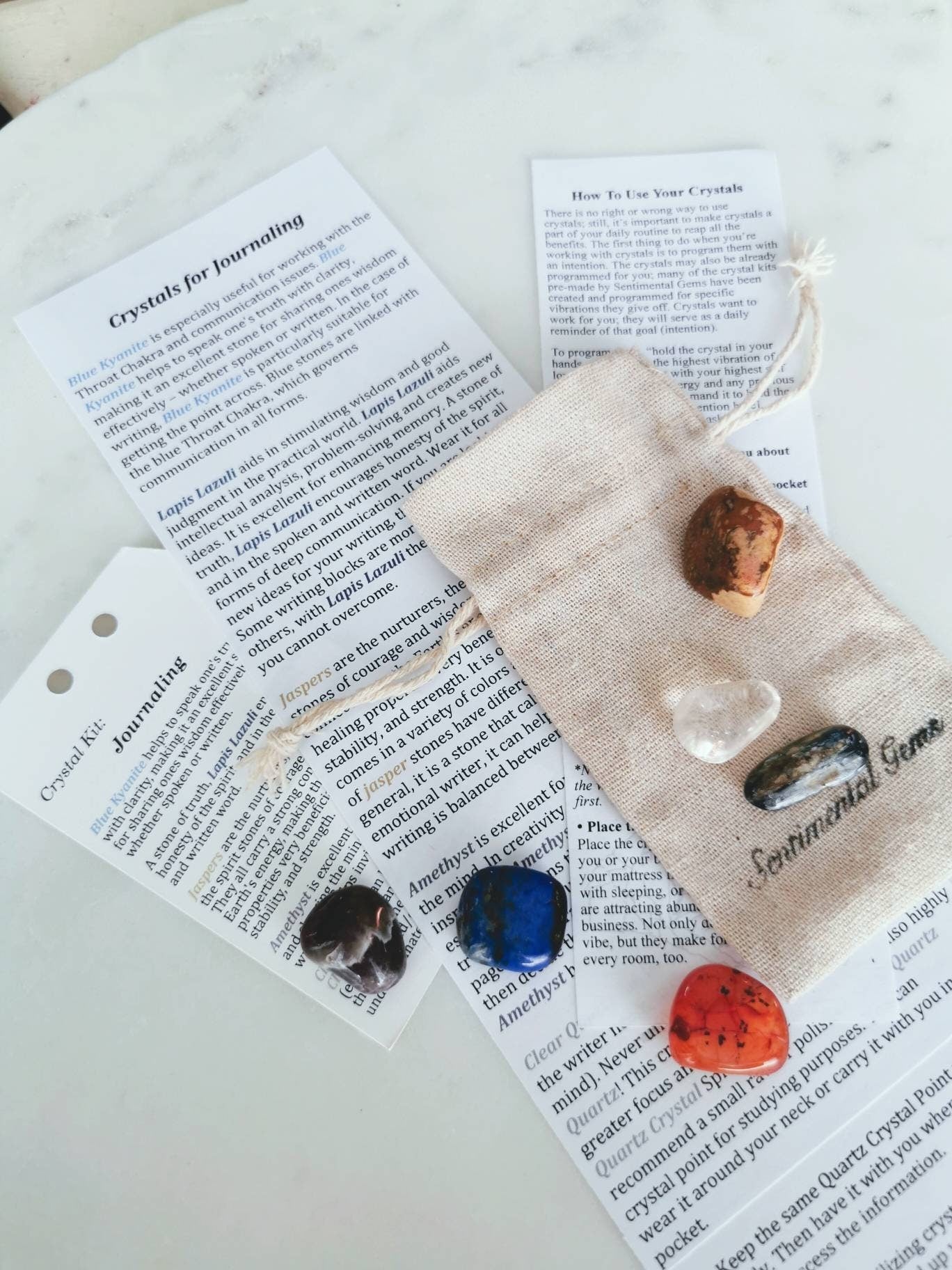 Intention-Infused Journaling Crystals Set