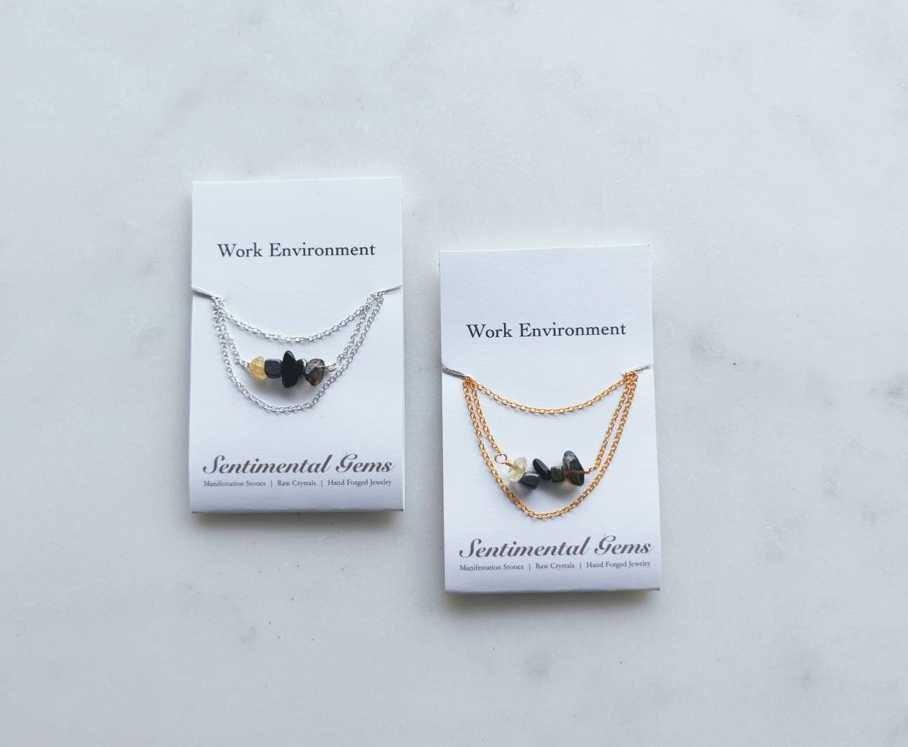 Affirmation Crystal Necklace for a Positive Work Environment